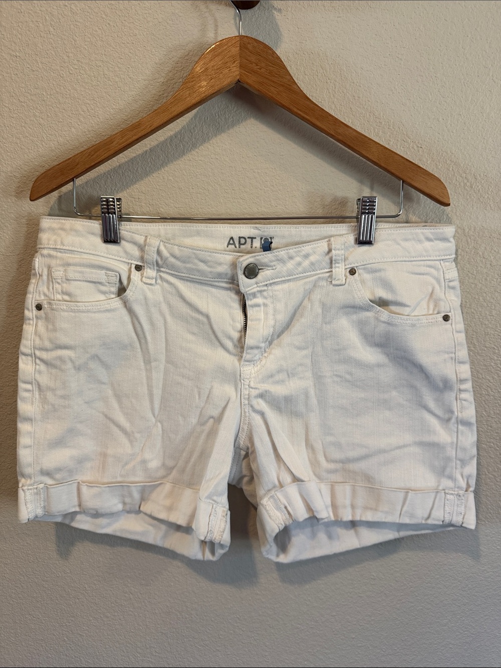 Apt. 9 White Rolled-Hem Denim Shorts